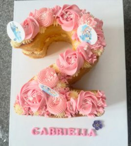 SK Bakes Number 2 Girls Birthday Cake GabSav's Party Hire