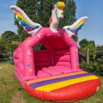 Pink 3D Unicorn Bouncy Castle