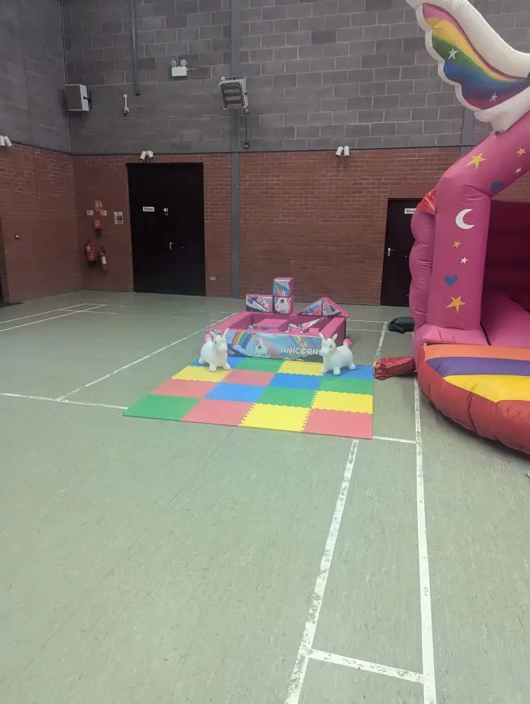 GabSav's Party Hire Unicorn Soft Play In a Hall