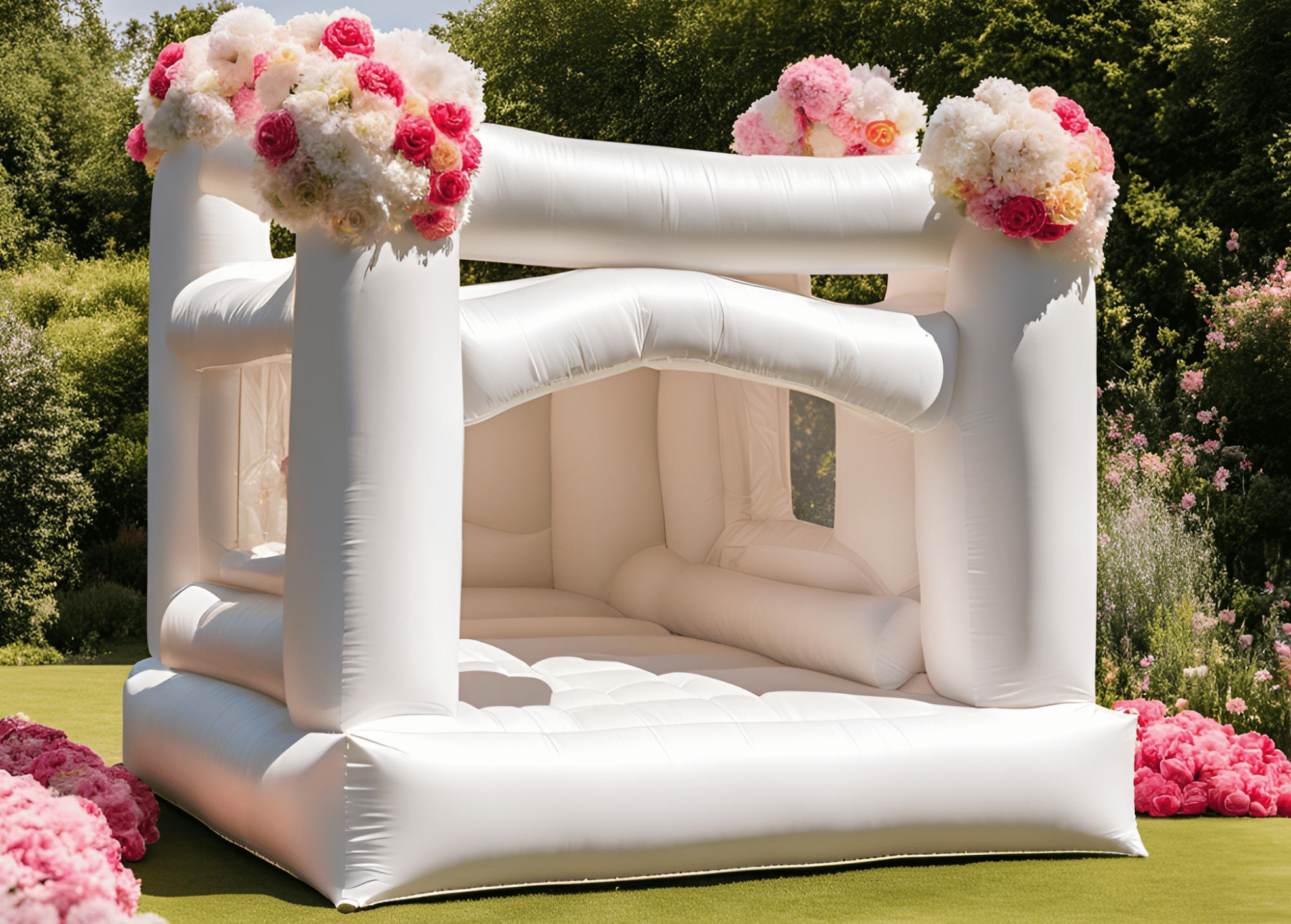 Alternatives to white Wedding bouncy castle hire GabSav's Party Hire