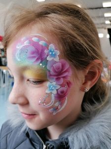 Painty McPaintface Facepainter Colchester Close Up Young Girl Floral