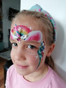Painty McPaintface Facepainter Colchester Young Girl Unicorn