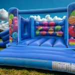 Large Blue Bouncy Castle With A Slide Colchester