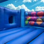 Large Blue Bouncy Castle With A Slide Colchester