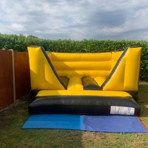 Black and Yellow Construction Bouncy Castle | V Shaped